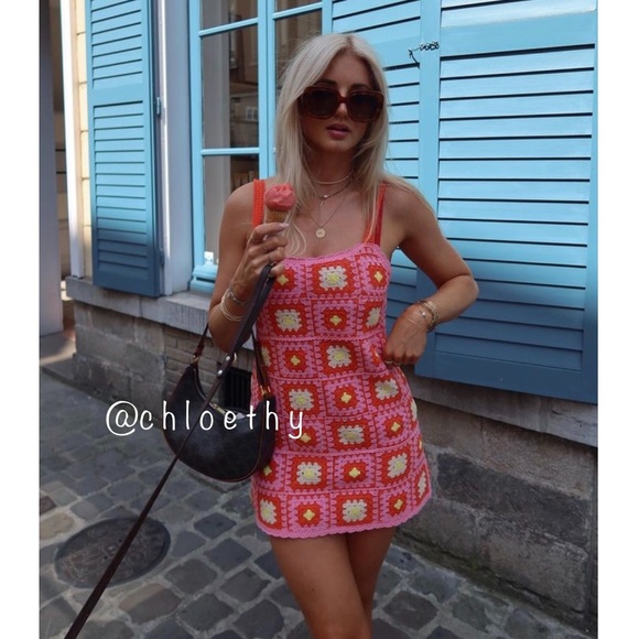 Zara CROCHET MINI DRESS - Picture 8 of 16